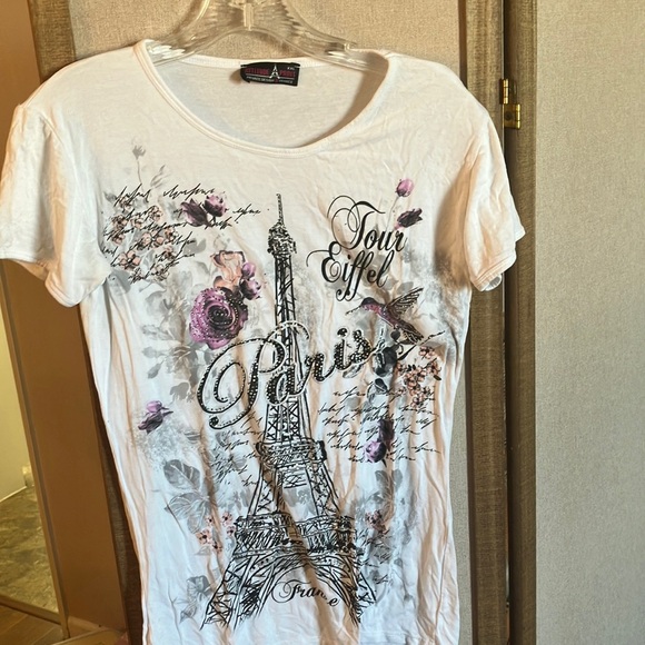 Junior White Paris Graphic Tee xxl - Picture 1 of 4
